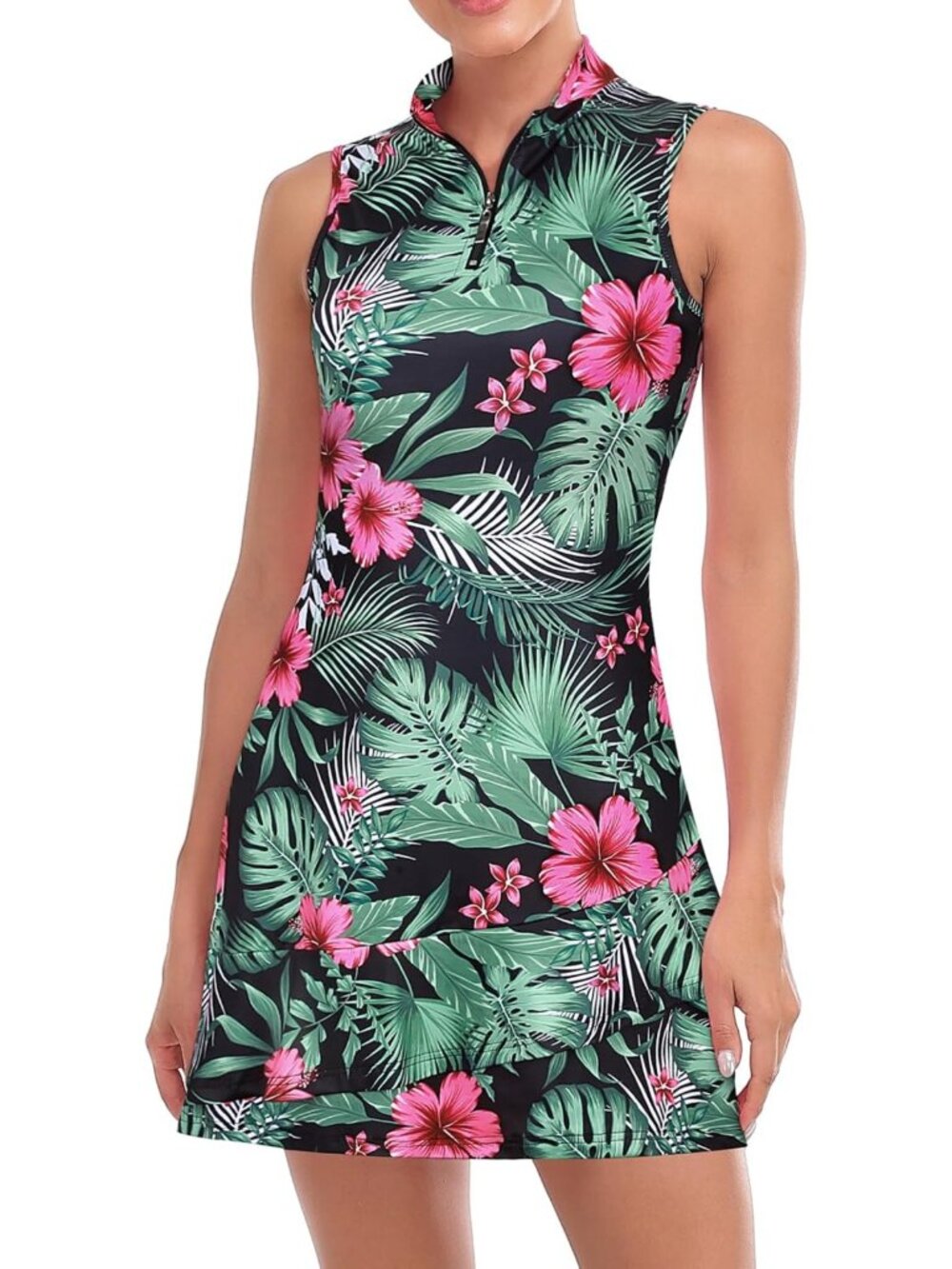 Athletic Women's Golf & Tennis Dress with Built-in Shorts - Sporty & Stylish
